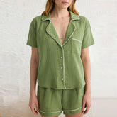 Women’s Shorts PJS  Muslin Pajama Set Gift for Bridal  Bridesmaid gift Short Pajama